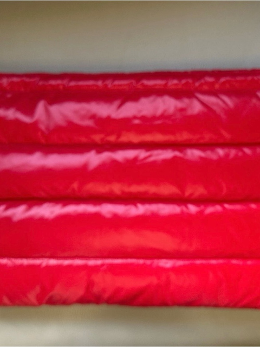 Moncler Red Quilted Down clutch